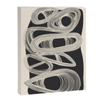 Continuous Flow - Monochrome Abstract Design Canvas Print Gallery Image 6