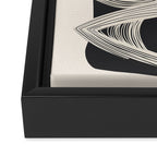 Continuous Flow - Monochrome Abstract Design Framed Canvas Print Gallery Image 3