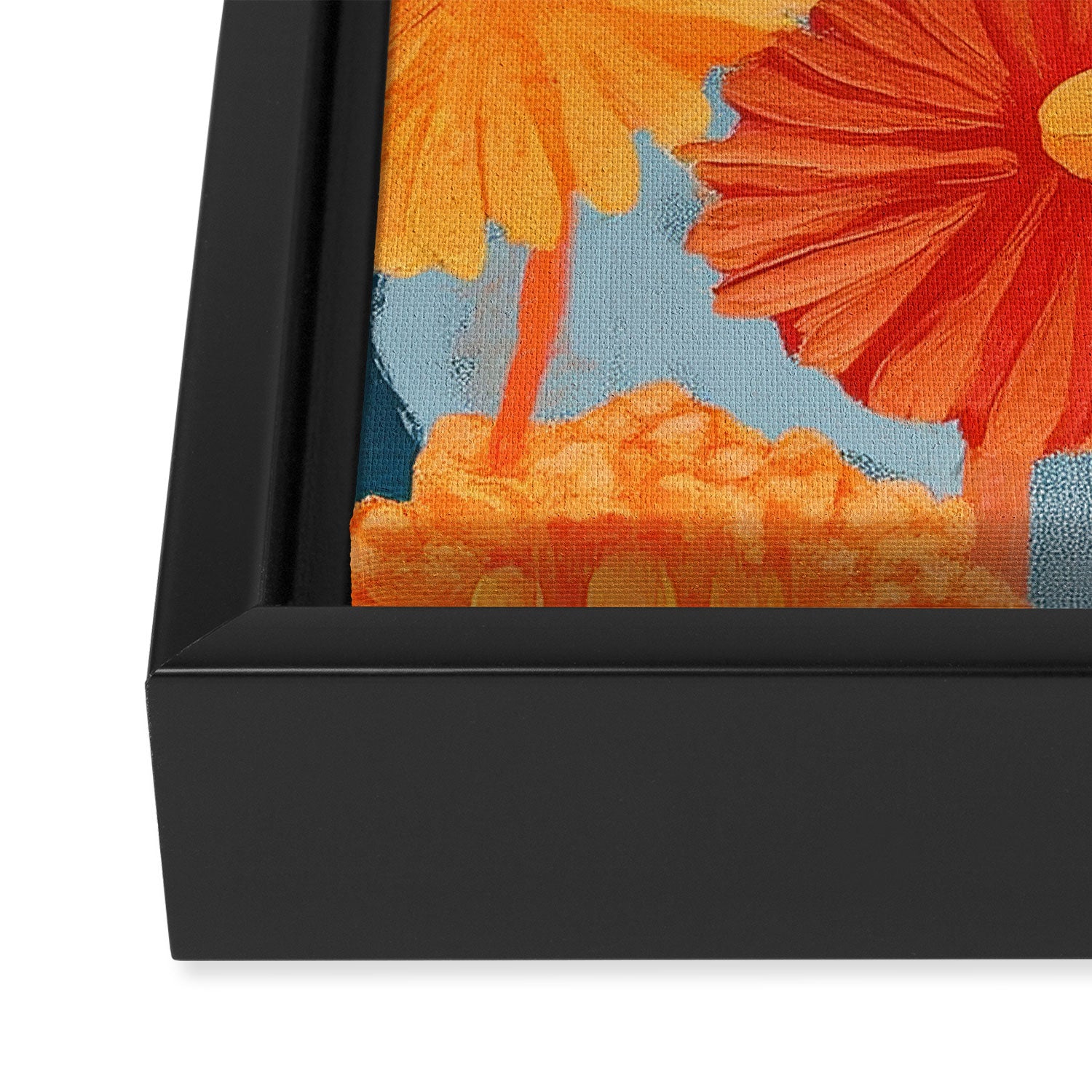 Dahlia Flower Painting Framed Canvas Print Gallery Image 3