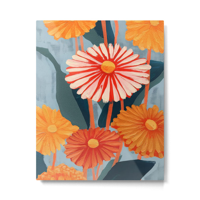 Dahlia Flower Painting Metal Print Gallery Image 1