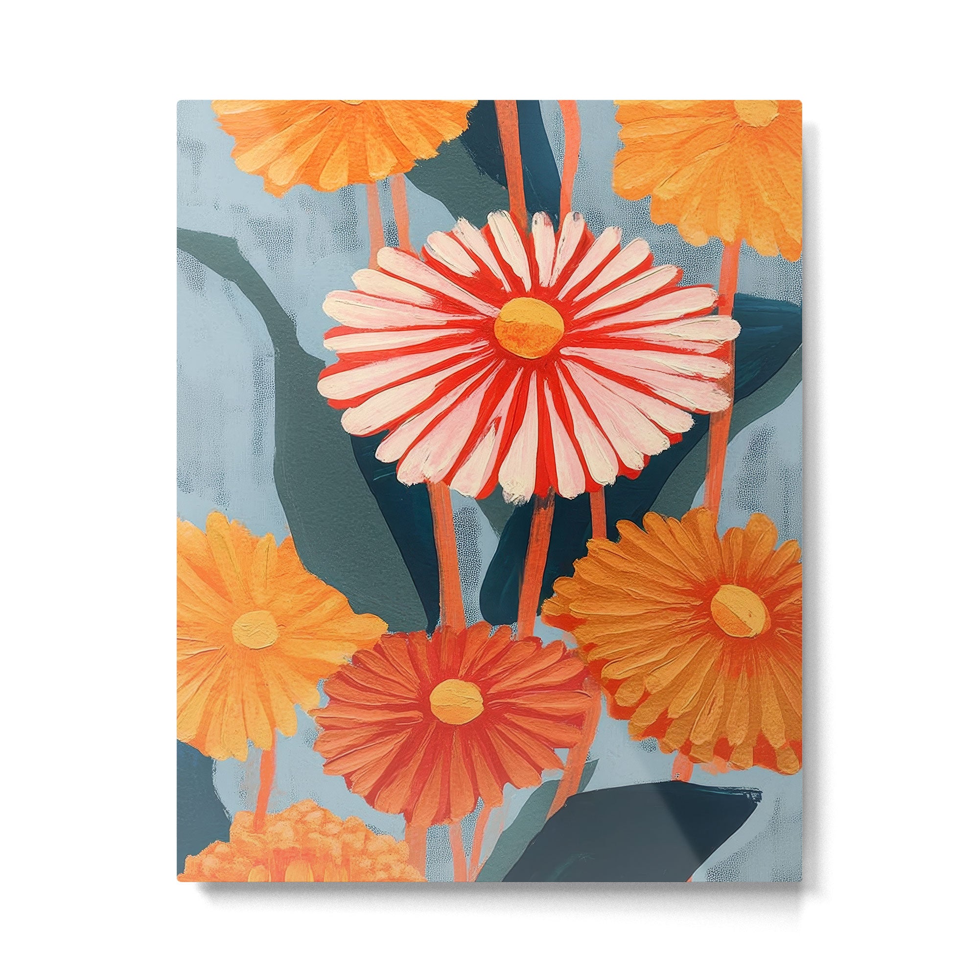 Dahlia Flower Painting Metal Print Gallery Image 4