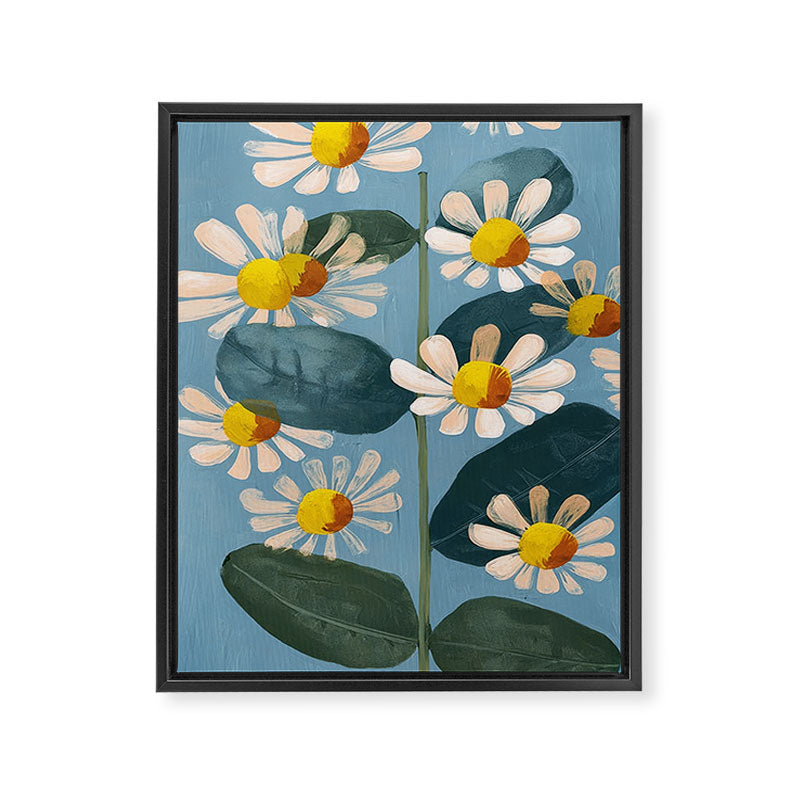 Daisy Flower Painting Framed Canvas Print Gallery Image 6