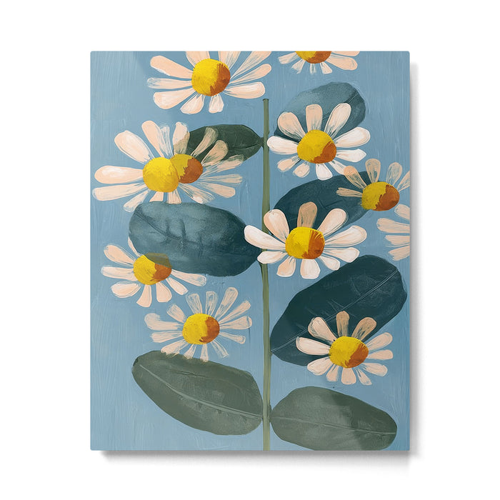 Daisy Flower Painting Metal Print Gallery Image 1