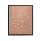 Engraved Leaf Line Framed Canvas Print Gallery Image 6