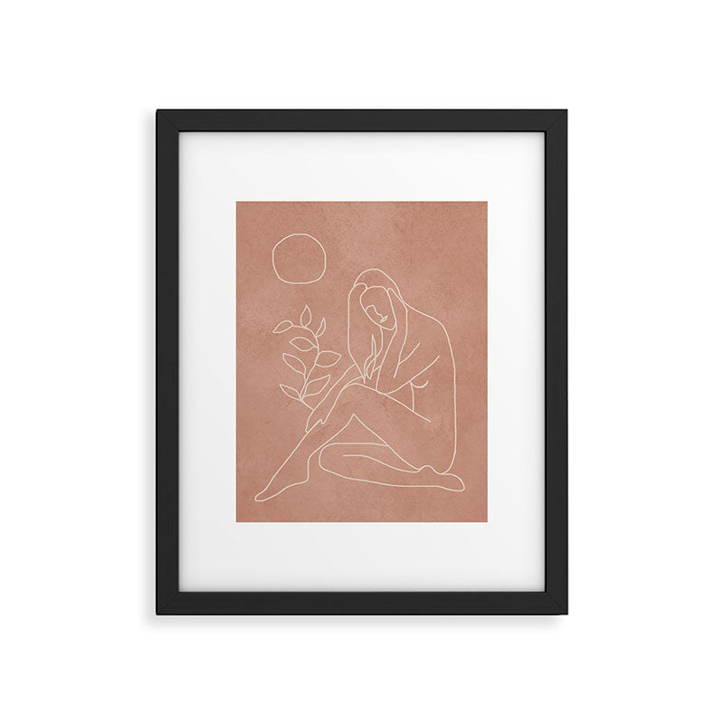 Engraved Nude Line I Framed Art Print Gallery Image 5