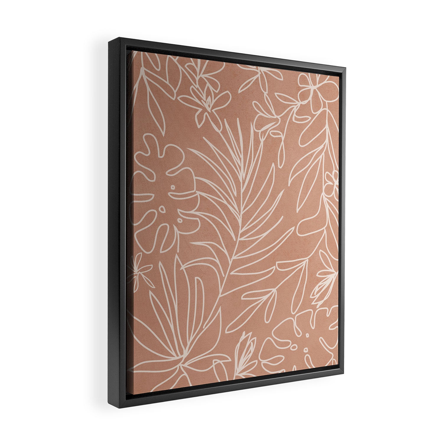 Engraved Tropical Line Framed Canvas Print Gallery Image 2