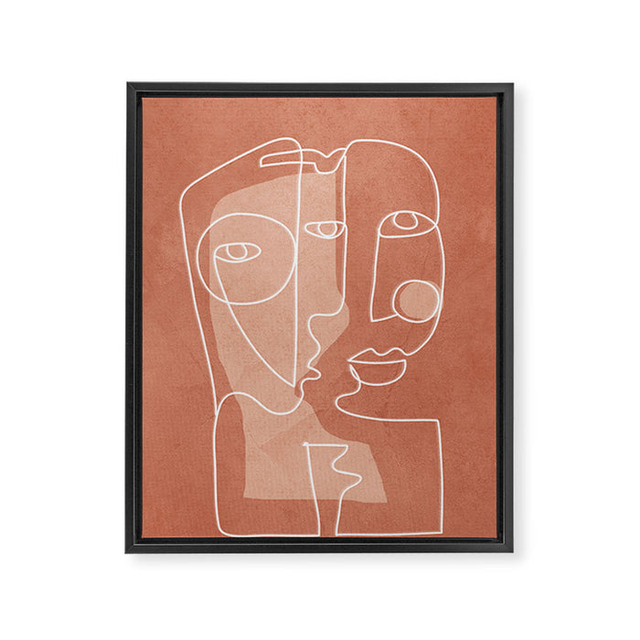 Faces 01 Framed Canvas Print Gallery Image 1