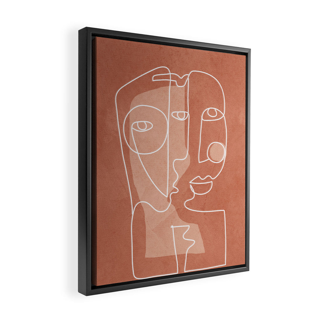 Faces 01 Framed Canvas Print Gallery Image 2