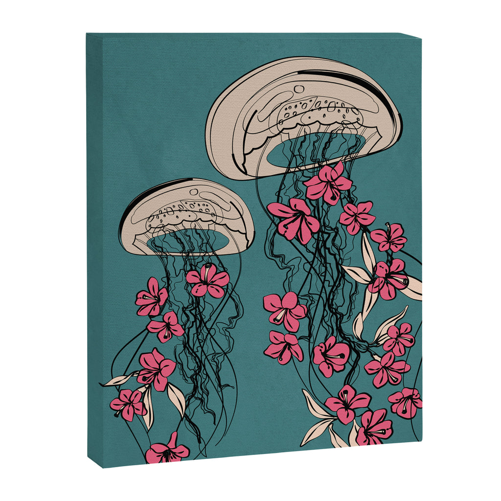 Floral Jellyfishes 1 Canvas Print Gallery Image 6