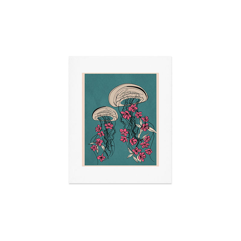 Floral Jellyfishes 1 Art Print Gallery Image 1