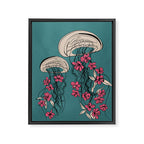 Floral Jellyfishes 1 Framed Canvas Print Gallery Image 6