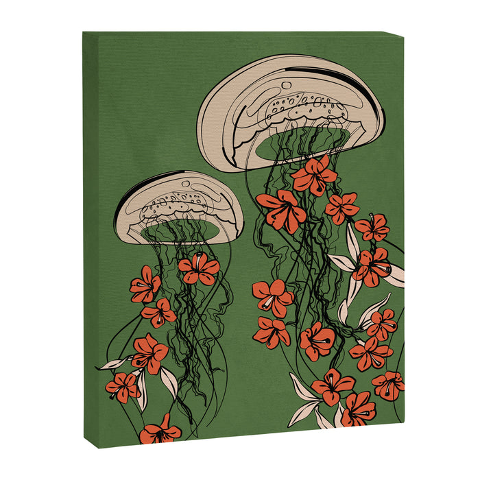 Floral Jellyfishes 2 Canvas Print Gallery Image 1