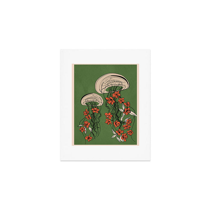 Floral Jellyfishes 2 Art Print Gallery Image 1