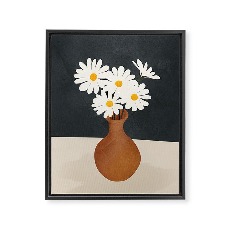 Flowers in a Vase 02 Framed Canvas Print Gallery Image 6