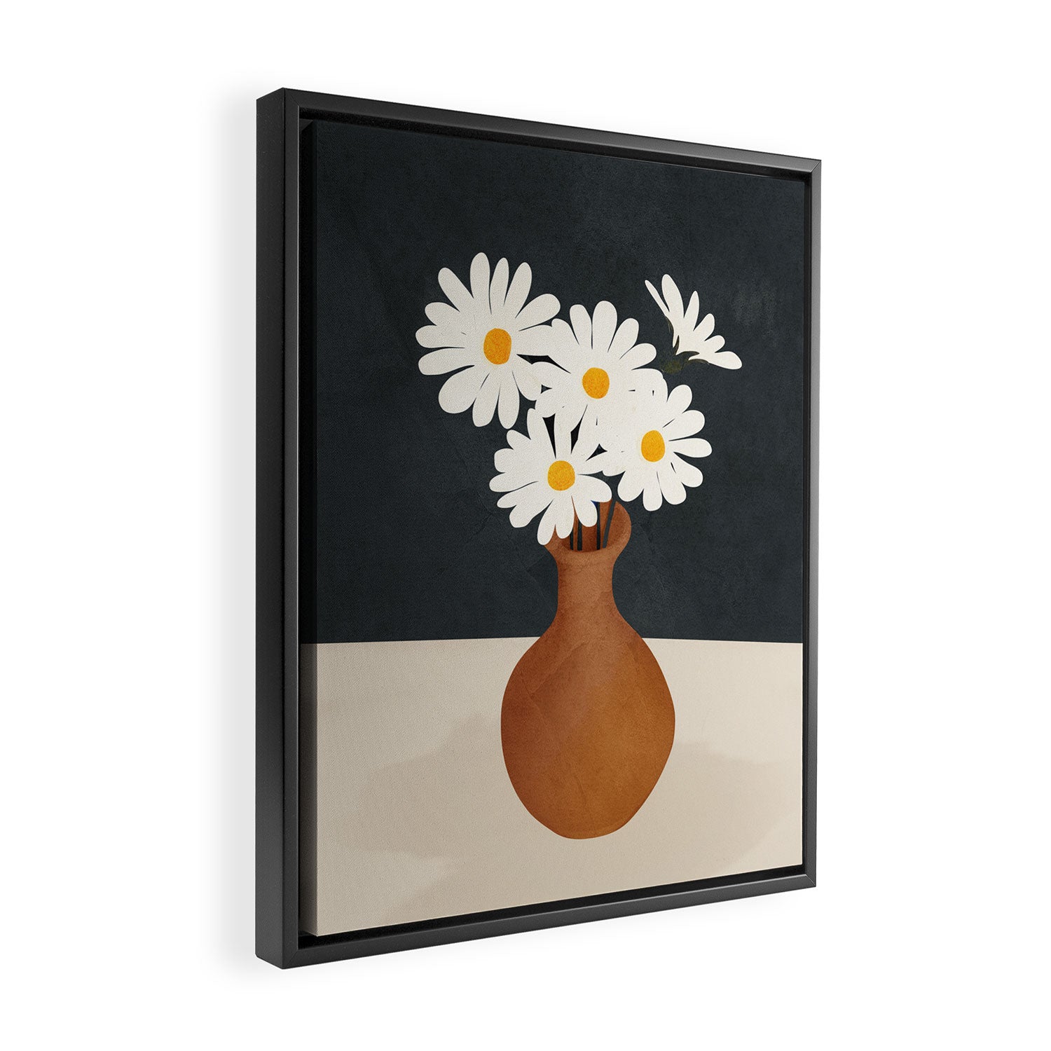 Flowers in a Vase 02 Framed Canvas Print Gallery Image 2