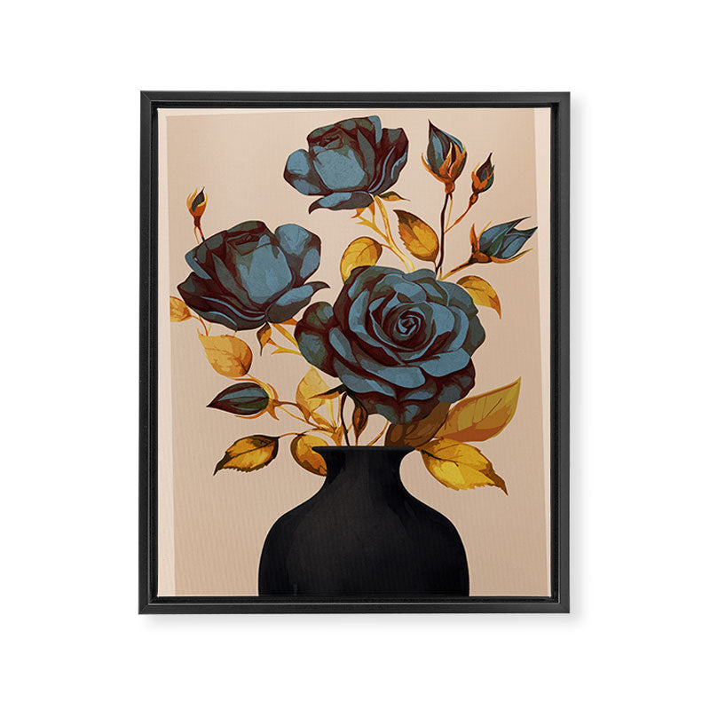 Flowers In Vase 4  Framed Canvas Print Gallery Image 6
