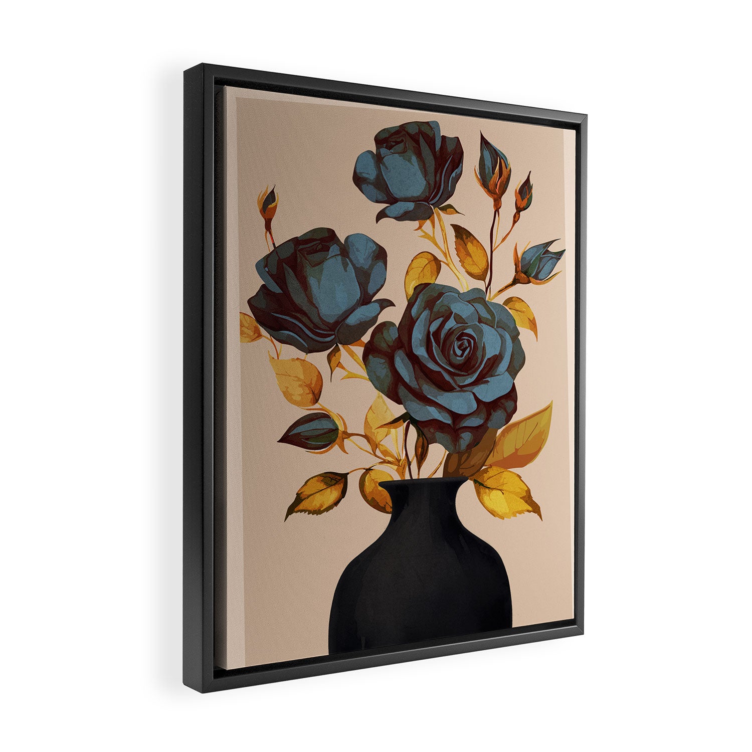 Flowers In Vase 4  Framed Canvas Print Gallery Image 2