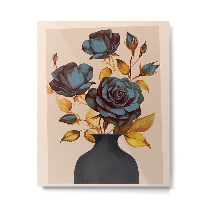 Flowers In Vase 4  Metal Print Gallery Image 1