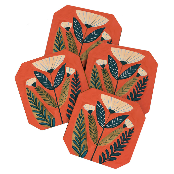 Folk Botanical Bloom Coaster Gallery Image 1