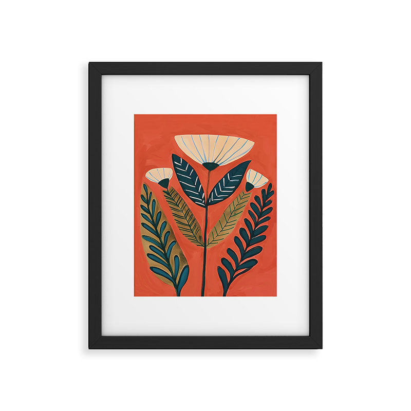 Folk Botanical Bloom Framed Art Print Gallery Image 5