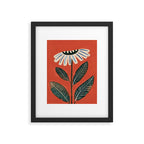 Folk Daisy Botanical Art Framed Art Print Gallery Image 5