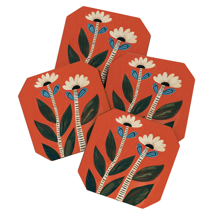 Folk Garden Daisy Pair Coaster Gallery Image 1