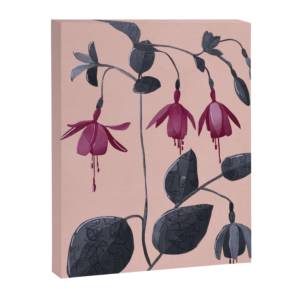 Fuchsia Botanical Drawing Canvas Print Gallery Image 6