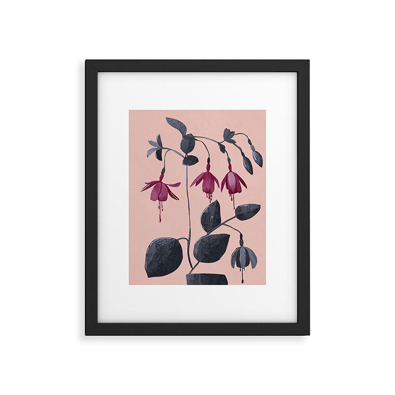 Fuchsia Botanical Drawing Framed Art Print Gallery Image 5