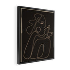 Gentle Abstract Line 1 Framed Canvas Print Gallery Image 2