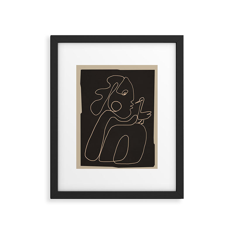 Gentle Abstract Line 1 Framed Art Print Gallery Image 5