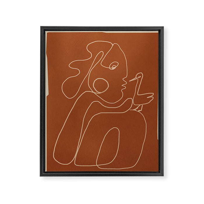 Gentle Abstract Line 2 Framed Canvas Print Gallery Image 1