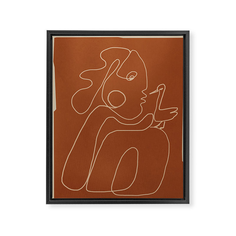Gentle Abstract Line 2 Framed Canvas Print Gallery Image 6