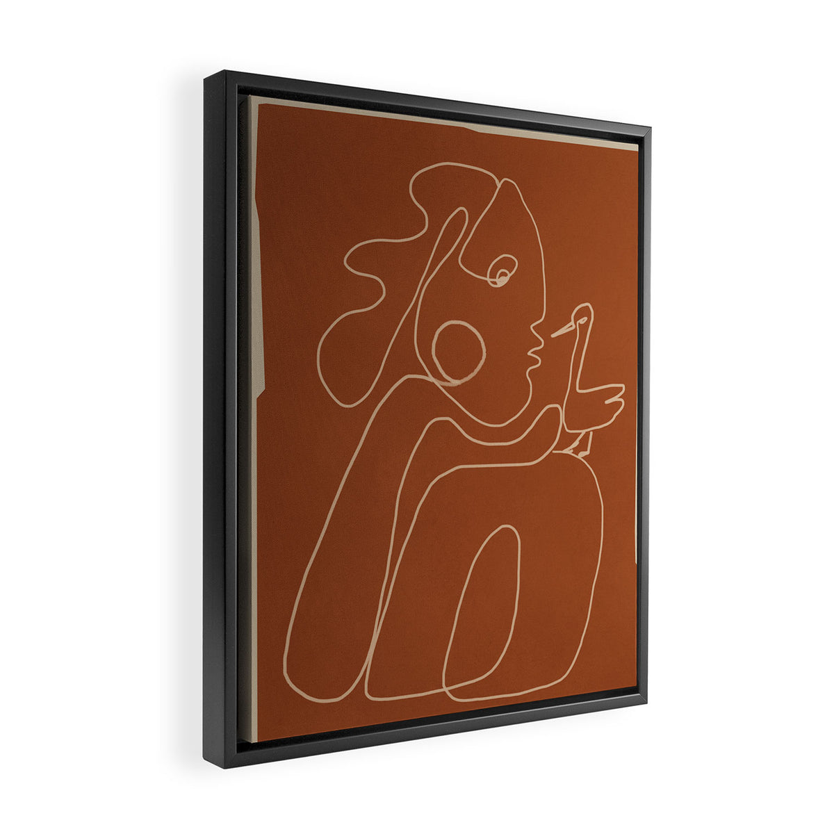 Gentle Abstract Line 2 Framed Canvas Print Gallery Image 2