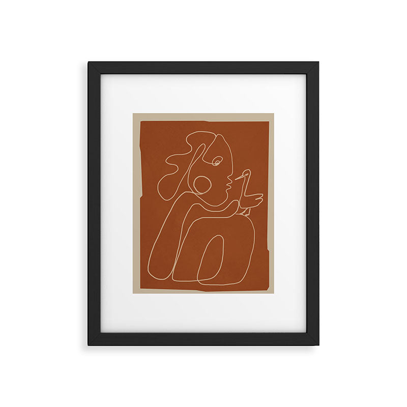 Gentle Abstract Line 2 Framed Art Print Gallery Image 5