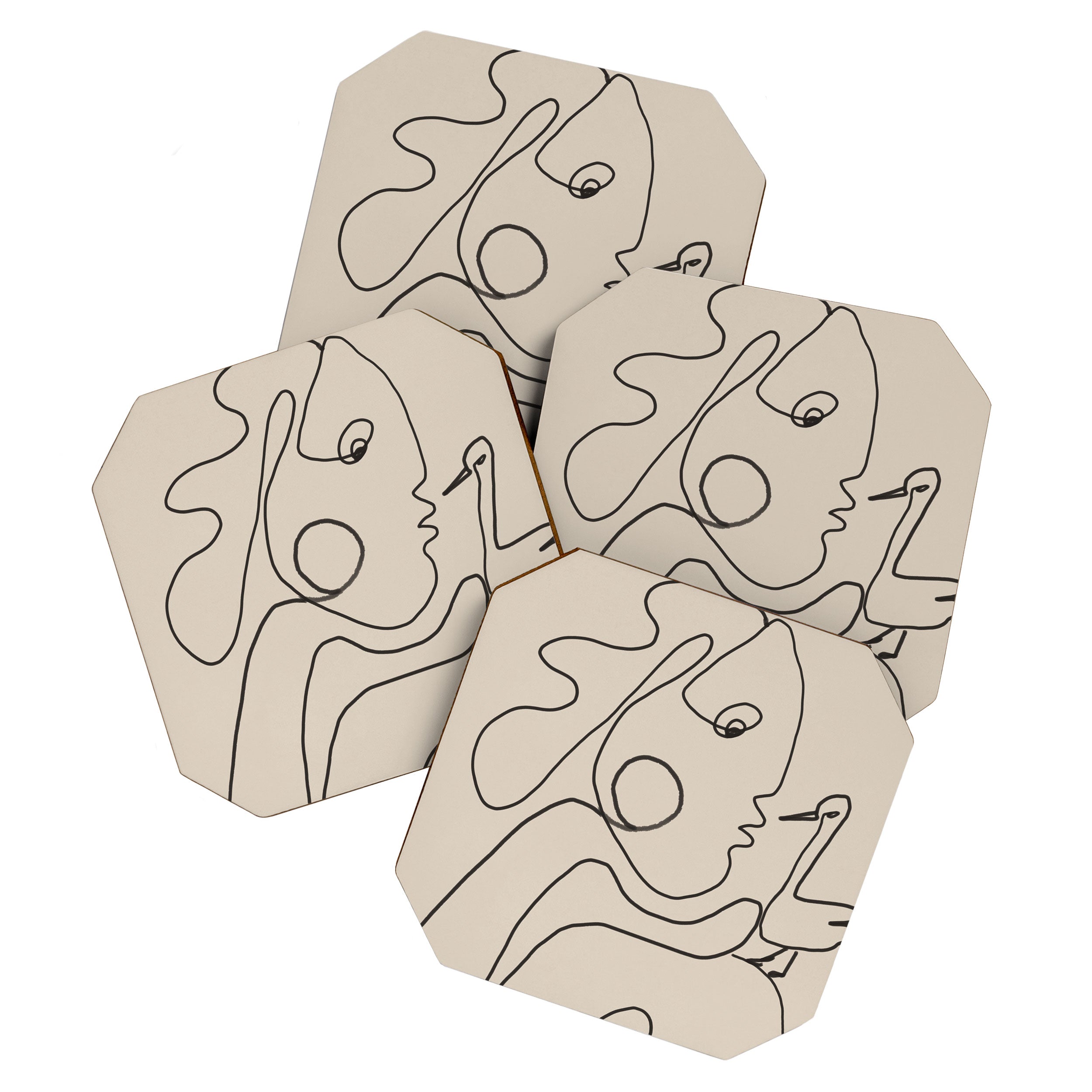 Gentle Abstract Line 5 Coaster Gallery Image 1
