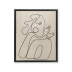 Gentle Abstract Line 5 Framed Canvas Print Gallery Image 6