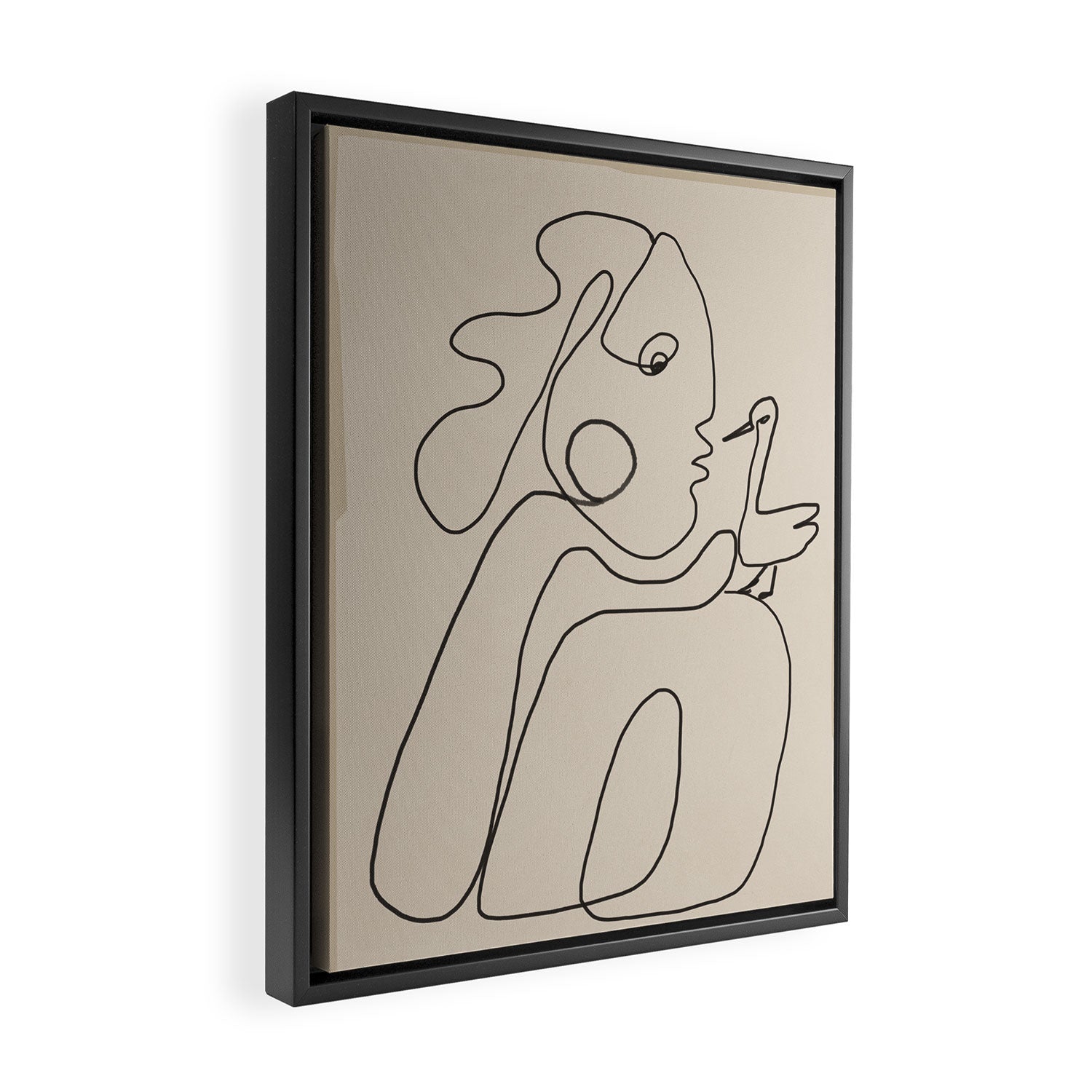 Gentle Abstract Line 5 Framed Canvas Print Gallery Image 2