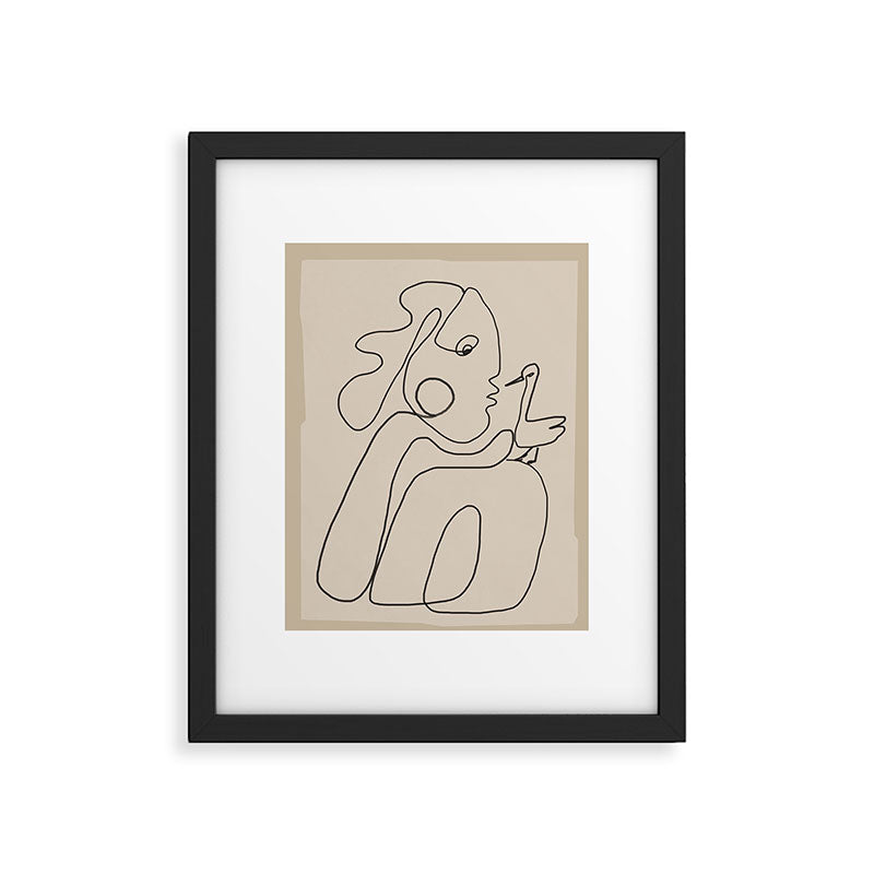 Gentle Abstract Line 5 Framed Art Print Gallery Image 5