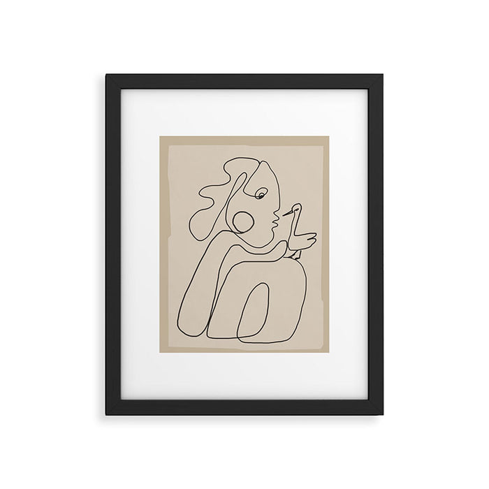 Gentle Abstract Line 5 Framed Art Print Gallery Image 1