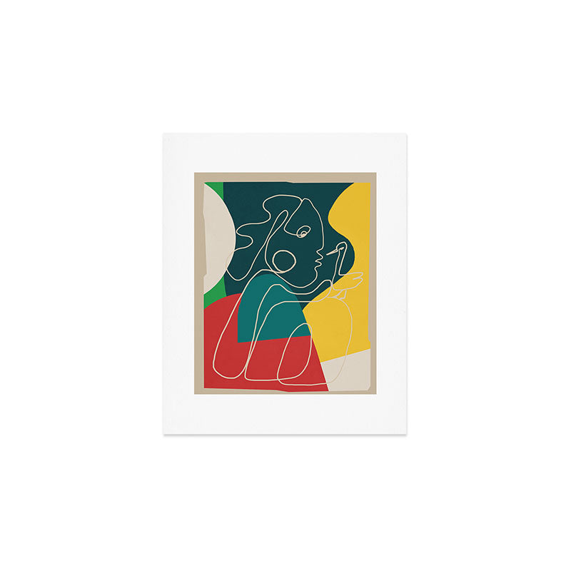Gentle Abstract Line 6 Art Print Gallery Image 1