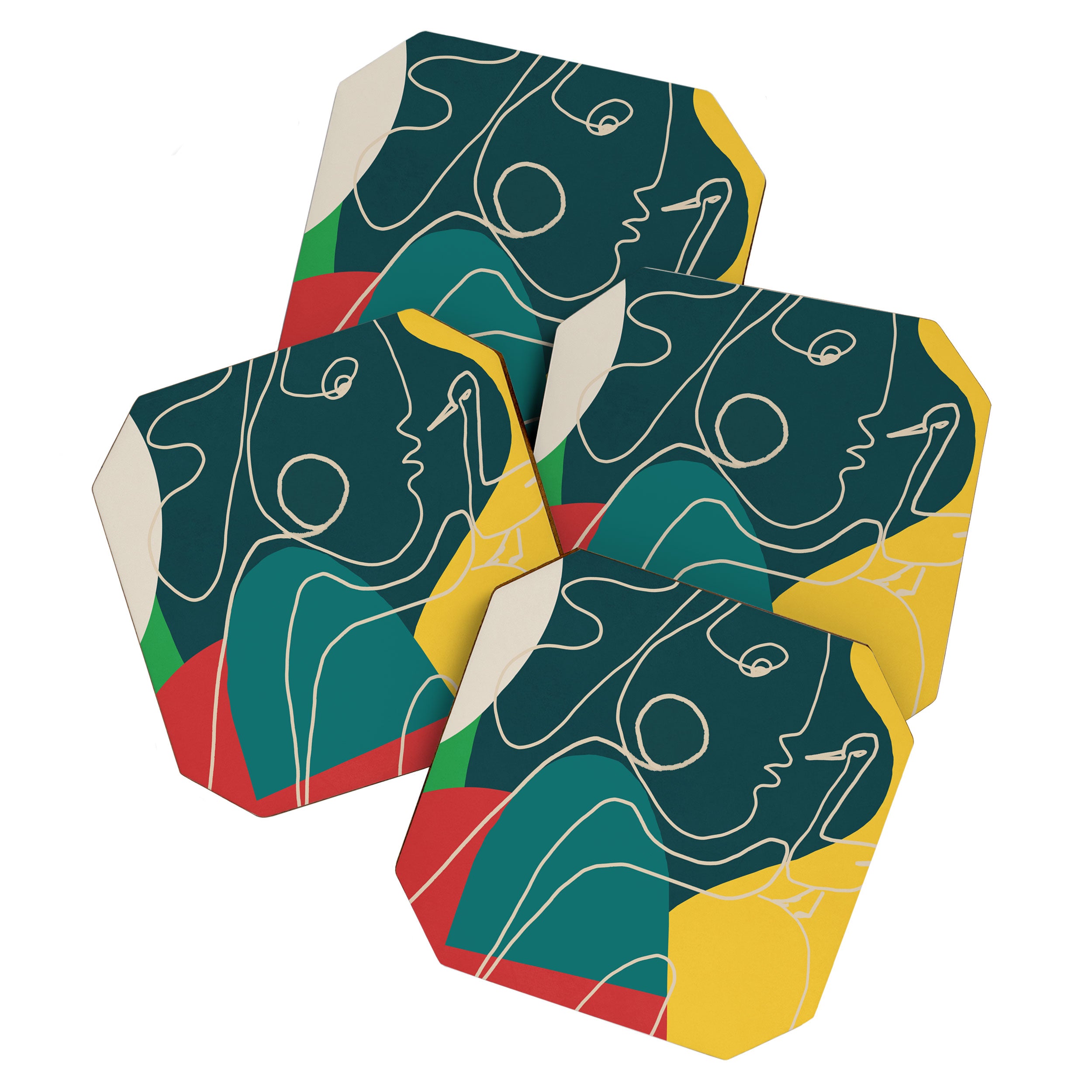 Gentle Abstract Line 6 Coaster Gallery Image 1