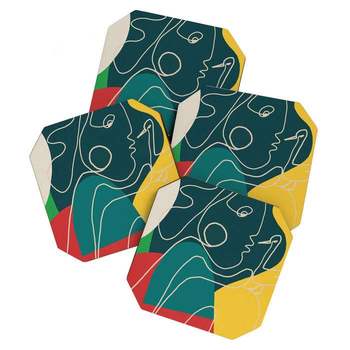 Gentle Abstract Line 6 Coaster Gallery Image 1