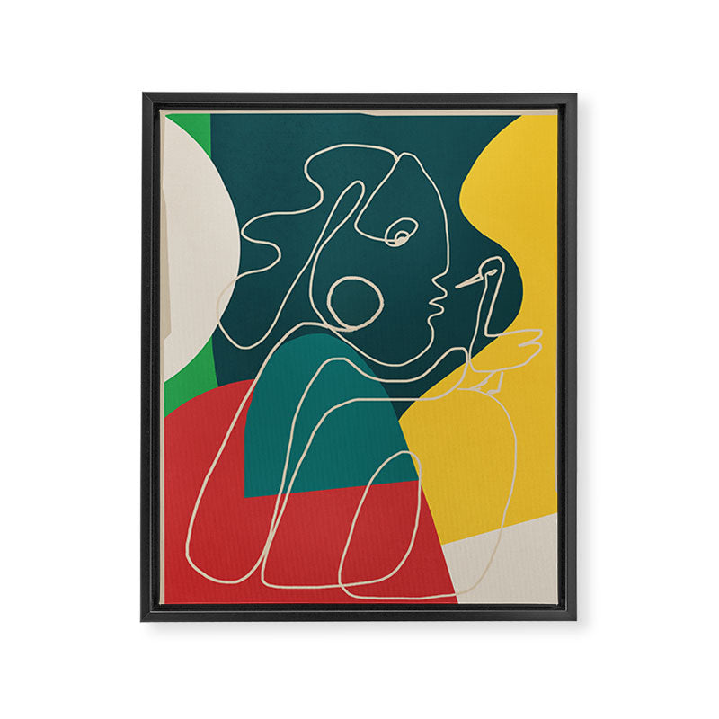 Gentle Abstract Line 6 Framed Canvas Print Gallery Image 6