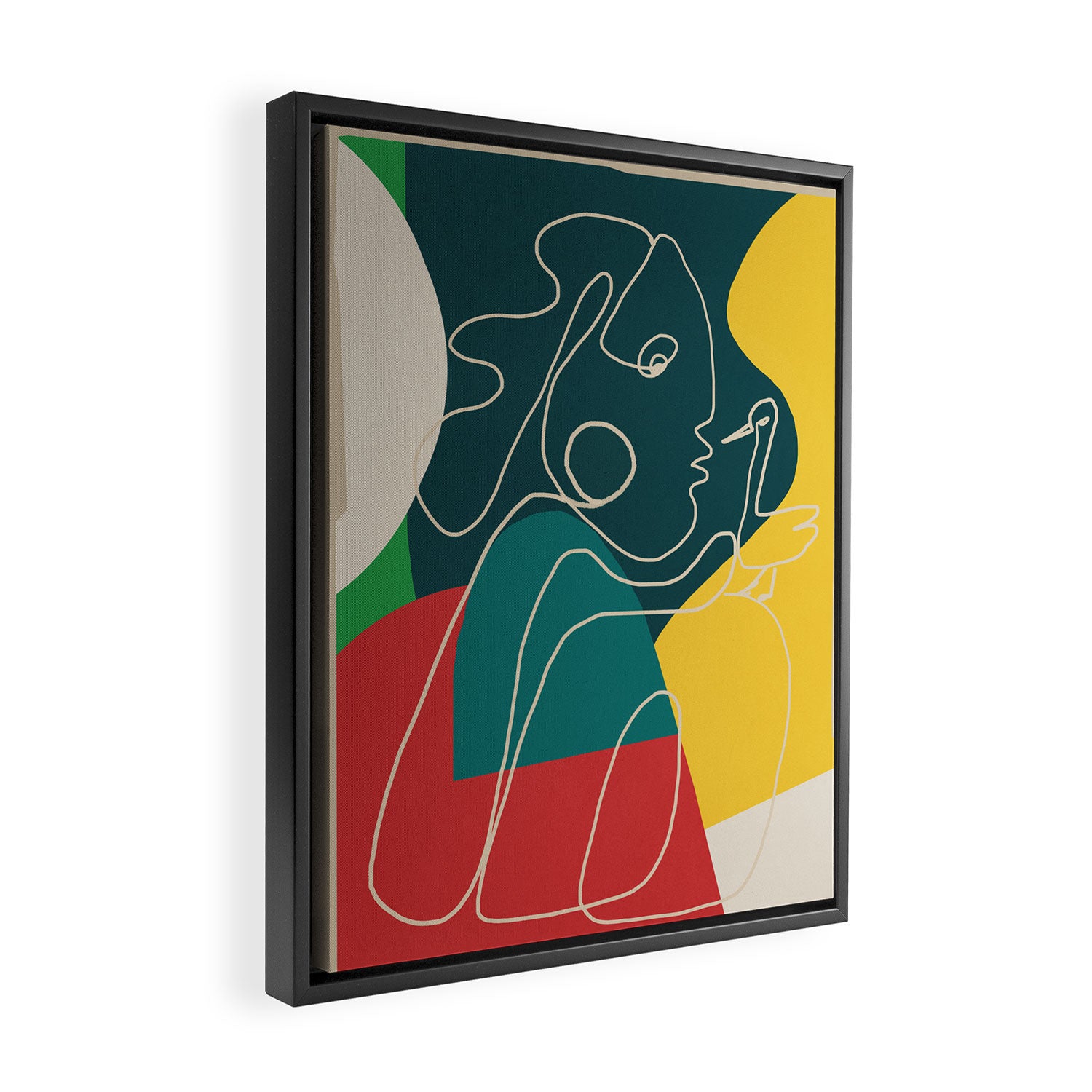 Gentle Abstract Line 6 Framed Canvas Print Gallery Image 2