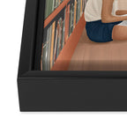 Getting Lost in a Book Framed Canvas Print Gallery Image 3