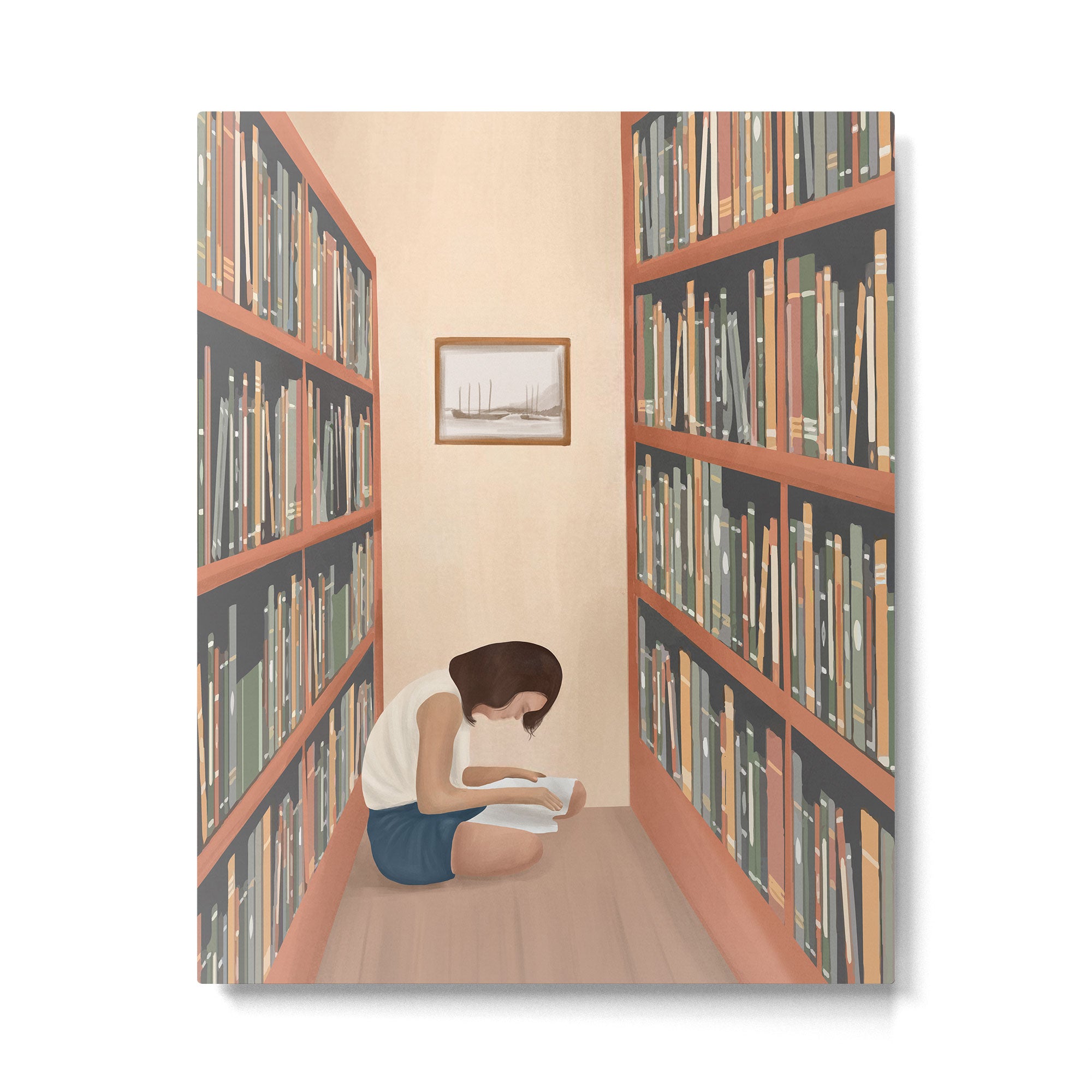 Getting Lost in a Book Metal Print Gallery Image 4