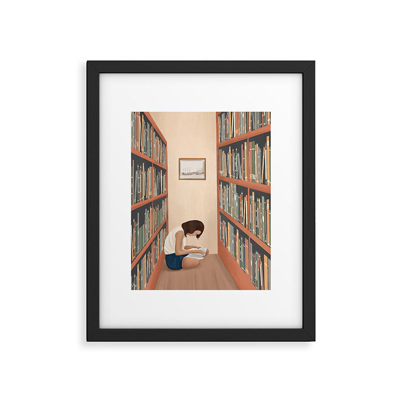 Getting Lost in a Book Framed Art Print Gallery Image 5