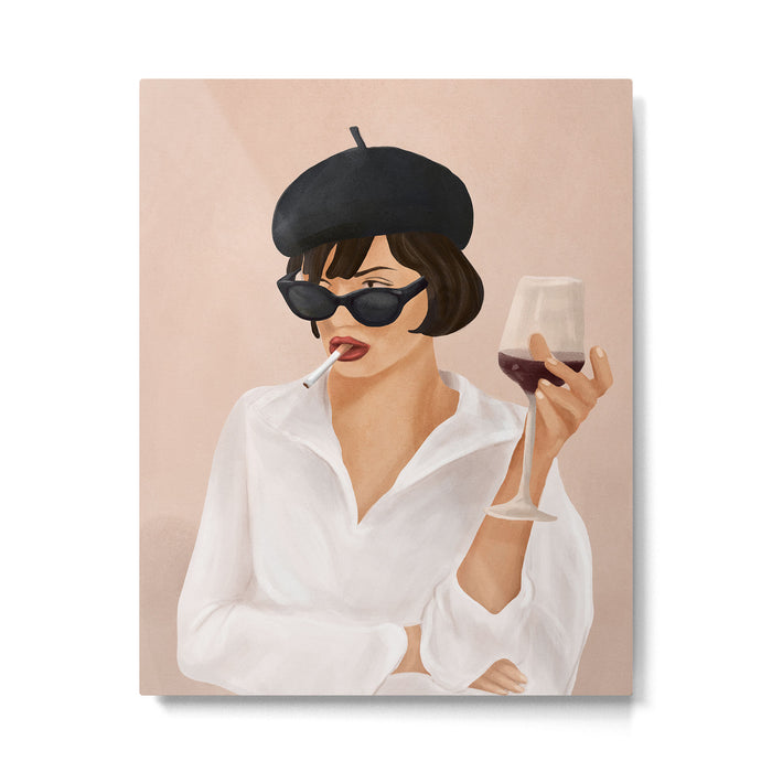 Glass of wine Metal Print Gallery Image 1