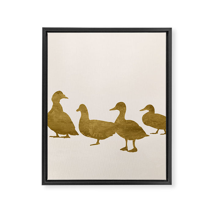 Golden Ducks Framed Canvas Print Gallery Image 1