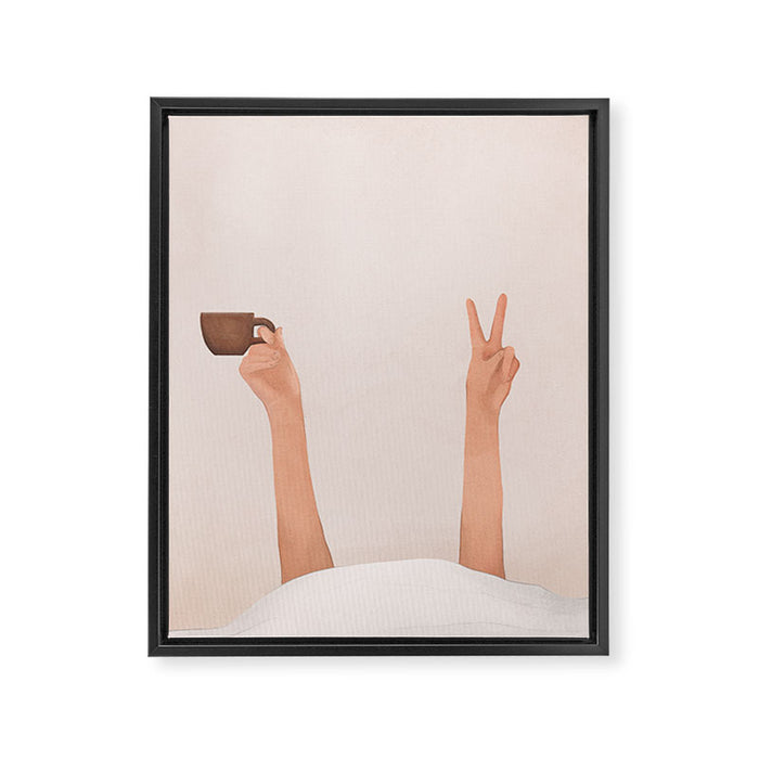 Good Peaceful Morning Framed Canvas Print Gallery Image 1